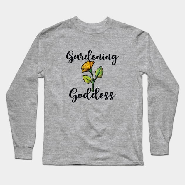 Gardening Goddess Long Sleeve T-Shirt by bubbsnugg